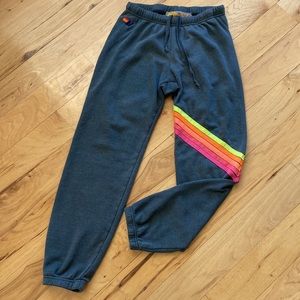 Aviator Nation 5 Stripe Sweatpants SZ M